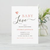Baby Love Valentine's Day Baby shower Invitation (Debout devant)