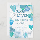 Baby Love Valentine's Theme Baby shower Invitation (Devant)