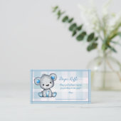 Baby Luier Raffle Schattige Beer Jongen geruite do Informatiekaartje (Staand voorkant)