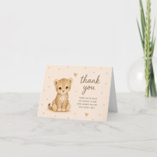 Baby Luipaard Welpen Jungle Baby Shower Bedankkaar Bedankkaart