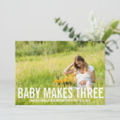 Baby maakt drie | Zwangerschap Aankondiging (Staand voorkant)