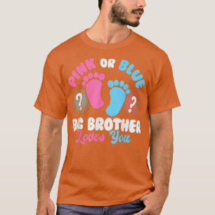 Baby maakt partijroze of blauwe Big Brother bekend T-shirt