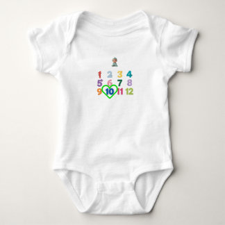 Baby Maandelijkse Mijlpaal Bodysuit 1 tot 12 Maand