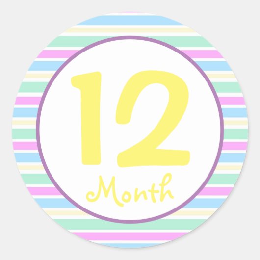 Baby maandstickers ronde sticker (Voorkant)