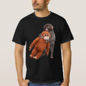Baby Macaque Hugging Plush Cute Monkey Monkey Punc T-shirt (Voorkant)