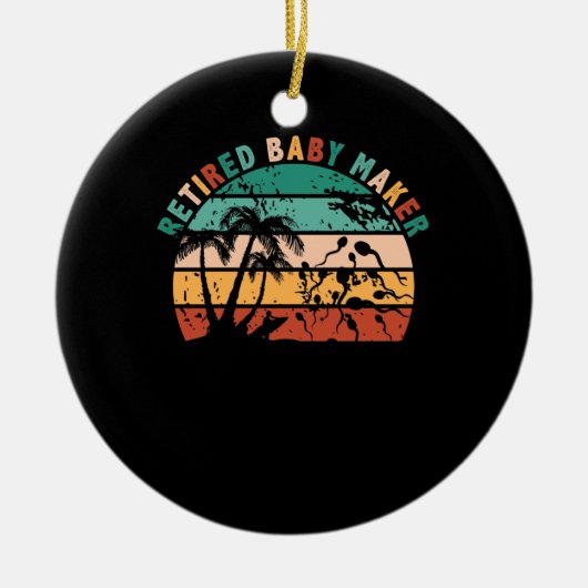 Baby Maker Post Vasectomie in ruste Keramisch Ornament (Voorkant)