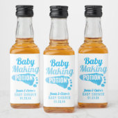 Baby Making Potion Blue Footprint Douche Dank je Likeurfles Etiket (Flessen)