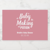 Baby Making Potion Grappige Douche Dank je Roze Likeurfles Etiket (Enkel label)