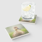 Baby Mallard Ducking Stenen Onderzetter (Zijkant)