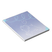 Baby mammoet geeuwen notitieblok (Schuin)