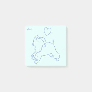 Baby mammoet geeuwen post-it® notes