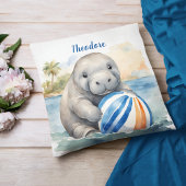 Baby Manatee gepersonaliseerde jongens Kussen
