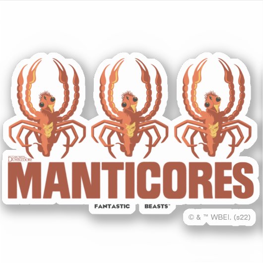 Baby Manticores Grafisch Sticker (Voorkant)