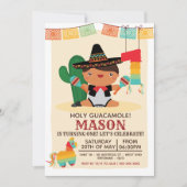 Baby Mariachi Heilige Guacamole Uitnodiging één ja (Voorkant)