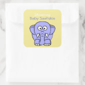 Baby Mason Jar Sticker - Geel Paars (Tas)