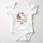 Baby Matching Wolf Onze eerste Moederdag Samen Romper (Voorkant)