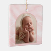 Baby Meisje 1e Gepersonaliseerde Kerstmis Ornament (Rechts)