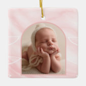 Baby Meisje 1e Gepersonaliseerde Kerstmis Ornament (Voorkant)