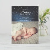 Baby meisje aankondiging / dank je kaart (Staand voorkant)