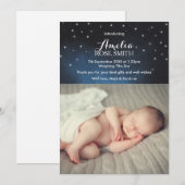 Baby meisje aankondiging / dank je kaart (Voorkant / Achterkant)