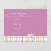 Baby Meisje Aankondiging - Vlinders (Achterkant)