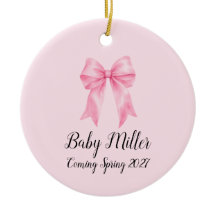 Baby Meisje Baby Aankondiging Ornament