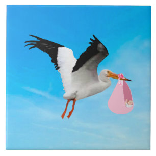 Baby Meisje Bezorging Keramische Tegel Tegeltje