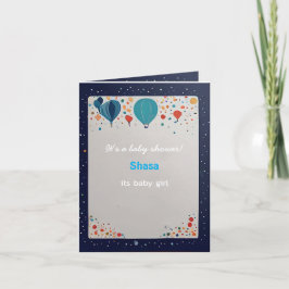 Baby Meisje Blauwe Ballons Celebration baby shower