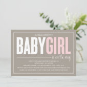 Baby meisje | Bruin Kaart (Staand voorkant)