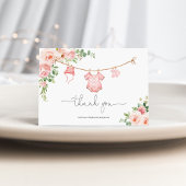 Baby Meisje Clothesline Dank u Bedankkaart