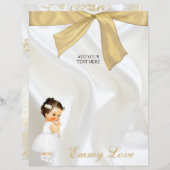 Baby Meisje Doop Doop Wit Goud (Voorkant / Achterkant)