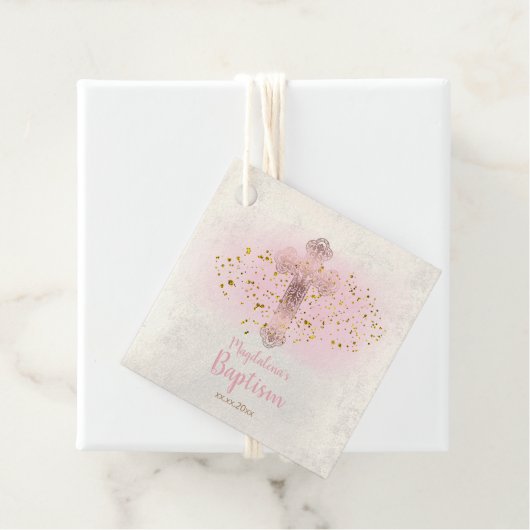 baby meisje doop heilig kruis bedankjes labels (In situ)