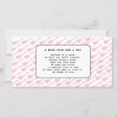 BABY MEISJE DOUCHE CONCERT UITNODIGING (Achterkant)