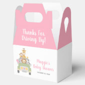 Baby Meisje Douche Safari Bedankt voor het Rijden  Bedankdoosjes (Geopend)