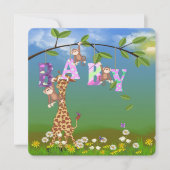 Baby meisje douche uitnodigen kaart (Voorkant)