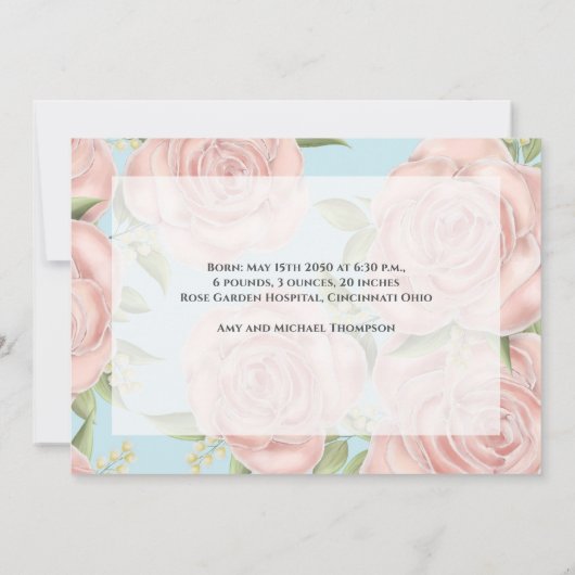 Baby Meisje Eenvoudige Overlay Tekst Pasgeboren Fo (Achterkant)