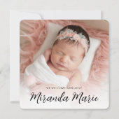 Baby Meisje Eenvoudige Pasgeboren Foto Overlay Tek (Voorkant)