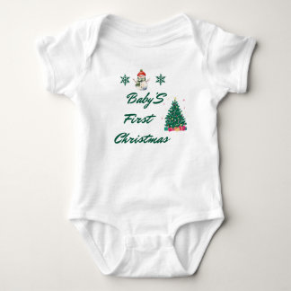 Baby Meisje Eerste Kerstcitaat Peuter Romper