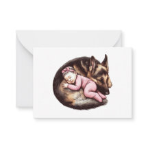 Baby Meisje en Duitse Herder