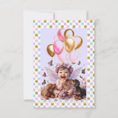 Baby meisje en teckels eerste verjaardagsfeestje kaart (Voorkant)