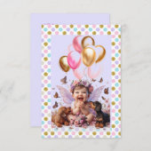 Baby meisje en teckels eerste verjaardagsfeestje kaart (Voorkant / Achterkant)