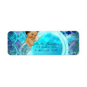 Baby Meisje Enchanted Mermaid Baby shower Party Etiket (Voorkant)