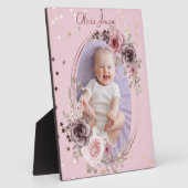 Baby Meisje Foto Schattige Elegant Modern Roze Fra Fotoplaat (Zijkant)