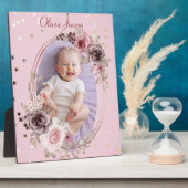 Baby Meisje Foto Schattige Elegant Modern Roze Fra Fotoplaat (Zijkant)