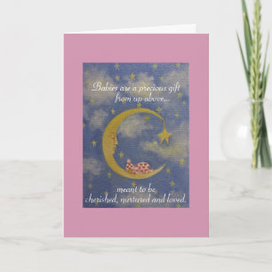 Baby Meisje / Gefeliciteerd wenskaart Kaart