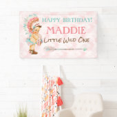 Baby meisje hoofdtooi Native American Pink Aqua Spandoek (Insitu)