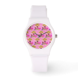 Baby Meisje in Roze Horloge