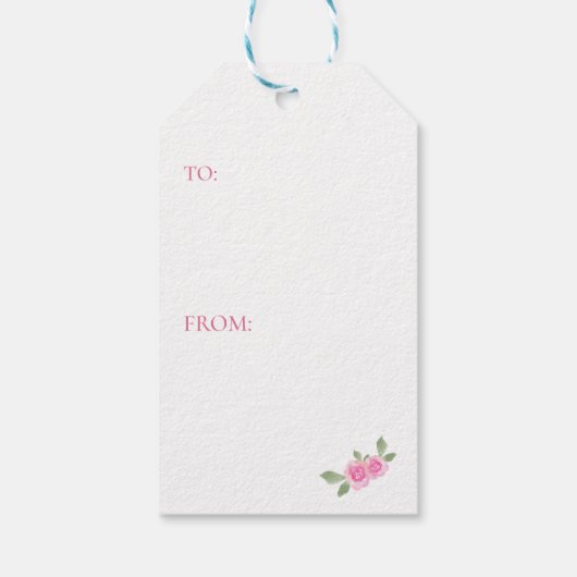 Baby Meisje is Brouwen Roze Theepot en Bloemen Cadeaulabel (Achterkant)