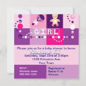 Baby meisje kaart (Achterkant)