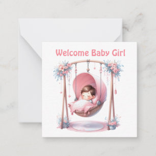 Baby meisje Kaarten Notitiekaartje